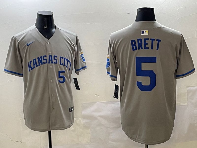 Men Kansas City Royals #5 Brett Grey Game 2025 Nike MLB Jersey style 3163->kansas city royals->MLB Jersey